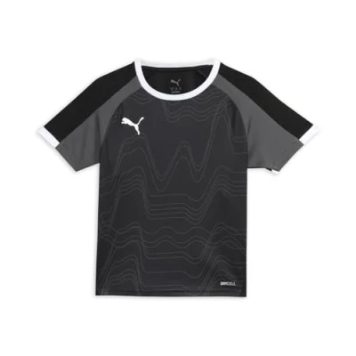Afbeelding van Puma Individualliga Graphic Unisex Sport Tshirt voor kinderen, Maat: 116, Black/shadow gray