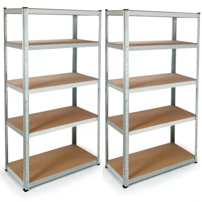 Image de Lot de 2 étagères modulables charges lourdes 10 plateaux H. 180 CM