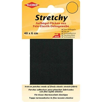 Afbeelding van Kleiber 40 x 6 cm elastische strijkband voor kleding, zwart