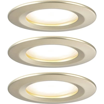 Afbeelding van Paulmann 92407 Nova Coin LED inbouwlamp Set van 3 stuks 6 W Goud (mat)