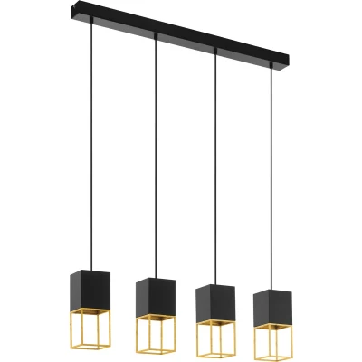 Afbeelding van EGLO Montebaldo Hanglamp GU10 85 cm Zwart/Goud