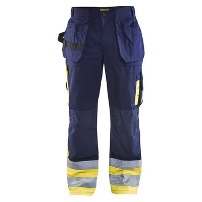 Afbeelding van Blaklader Werkbroek High Vis 1529 1860 Marine/High Geel D104