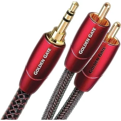 Afbeelding van Audioquest Golden Gate 3.5mm naar 2x RCA Kabel Mini Jack Overgangskabel 2m