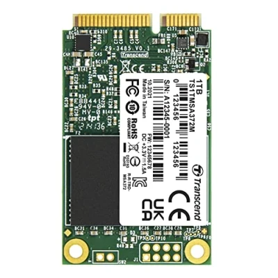 Afbeelding van Transcend MSA372M 1 TB mSATA SSD harde schijf SATA III Industrial TS1TMSA372M