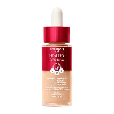 Afbeelding van Bourjois Healthy Mix 51.2W Golden Vanilla, Serum Foundation, laat de huid onmiddellijk stralen, hydrateert tot 24 uur lang, vegan formule, dauwachtige finish, houdt hele dag 30 ml