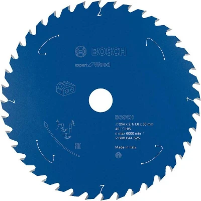 Image de BOSCH 2608644525 lame de scie circulaire E x pert pour Bois table sans fil 254 30 2.1/1.6 mm, 40T