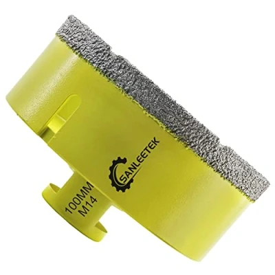 Afbeelding van Diamantboor, tegels, 100 mm, SANLEETEK vacuüm gesoldeerd, gatenzaag, diamant, voor keramiek, porselein, marmer, graniet, droog boren M14 schroefdraad