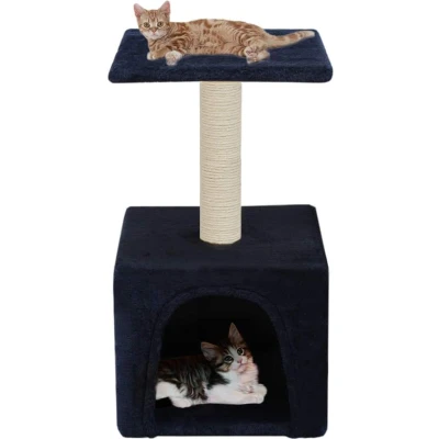 Afbeelding van vidaXL Kattenkrabpaal met sisal krabpaal 55 cm donkerblauw
