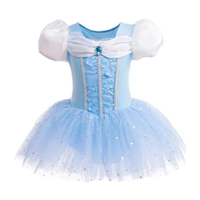 Afbeelding van Lito Angels Prinses Assepoester dansjurk voor kinderen, meisjes, ballerina kostuum, tutu, maat 2 3 jaar (labelnummer 100)