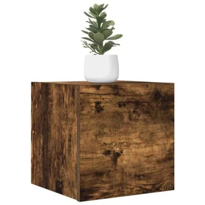 Afbeelding van Tv wandmeubel 30,5x30x30 cm gerookt eikenkleurig