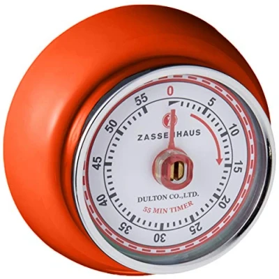 Afbeelding van Zassenhaus 60 minuten kookwekker, staal, oranje, 7,9 cm