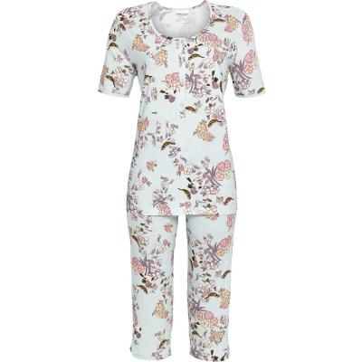 Afbeelding van Poederblauwe pyjama Ringella bloesem Blauw Maat 44