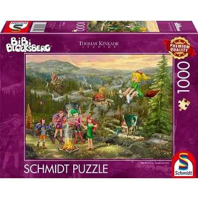 Afbeelding van Schmidt Spiele 58424 Thomas Kinkade, Kiddinx, Bibi Blocksberg, Jonge Heksenbijeenkomst, puzzel van 1000 stukjes