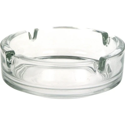 Afbeelding van Asbak 10,5 x 3,5 cm transparant glas Tafel asbakken