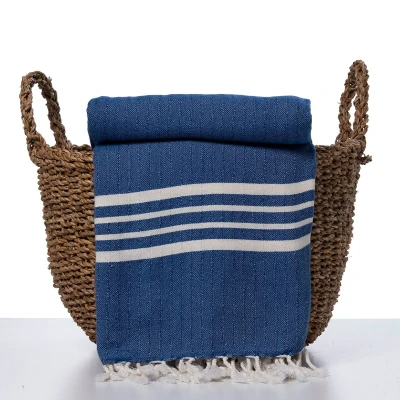 Afbeelding van Hamamdoek Krem Sultan XXL Royal Blue 220x170cm