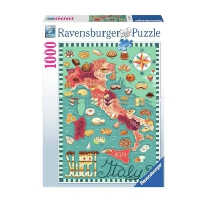 Afbeelding van Ravensburger puzzel Map of Italy Sweet Legpuzzel 1000 stukjes