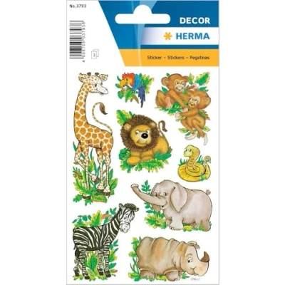 Afbeelding van HERMA 3793 Stickers Décor Wilde dieren