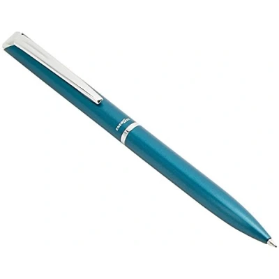 Afbeelding van Pentel BL2007 EnerGel Philography 0,7 mm, lichtblauwe metalen staaf in geschenkdoos