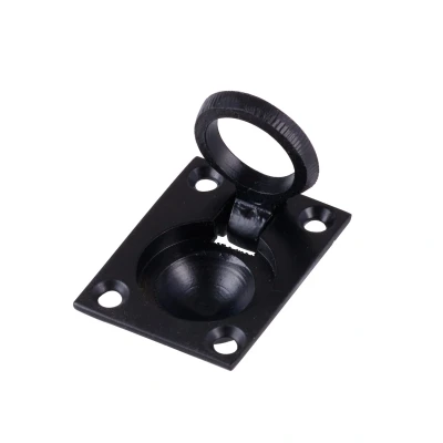 Afbeelding van Intersteel luikring recht 65x49 mm, zwart
