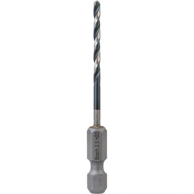 Image de BOSCH 2608577047 foret hélicoïdal HSS à queue hexagonale 2,5 x 30 69 mm
