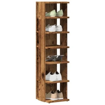 Image de vidaXL Armoires à chaussures 2 pcs vieux bois d&#039;ingénierie856665