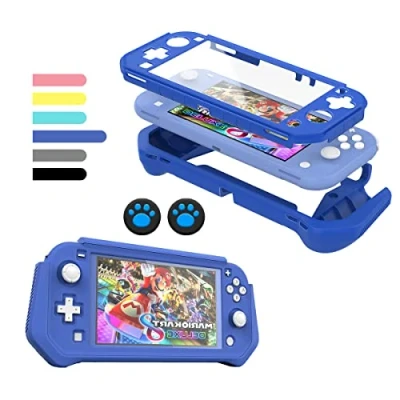 Afbeelding van FIWWAT Coque Switch Lite, Housse de Protection pour Nintendo Lite avec écran PC intégré + 2 Capuchons Le Pouce, Bleu Marine