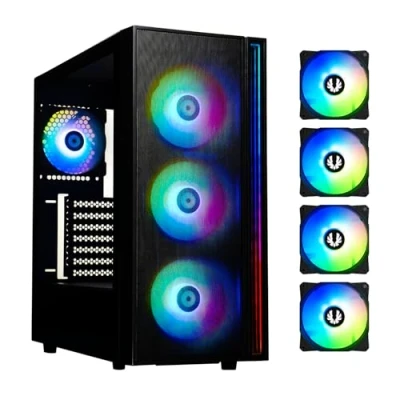 Afbeelding van PC behuizing BITFENIX Fang ARGB (zwart) Medium toren ATX formaat Zonder voeding