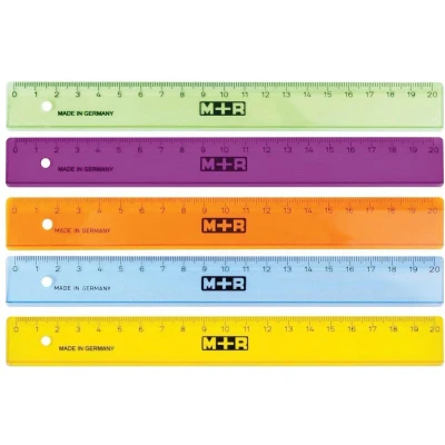 Afbeelding van M+r Lat, Uit Plastic, In Geassorteerde Kleuren, 20 Cm Lat
