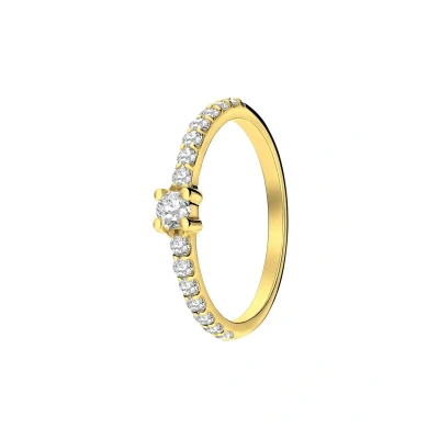 Afbeelding van Lucardi Ring goldcoloured, Dames, Maat: 50, Gold/coloured
