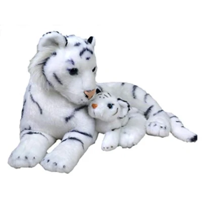 Afbeelding van Wild Republic Knuffeltijger 30 Cm Junior Pluche Zwart/wit 2 delig