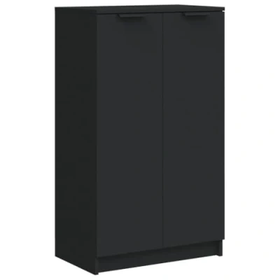 Afbeelding van Schoenenkast 59x35x100 cm bewerkt hout zwart