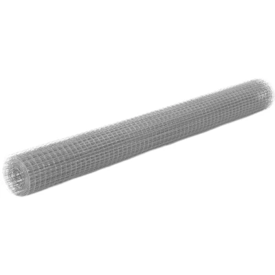 Afbeelding van Kippengaas 10x1,5 m staal met PVC coating grijs