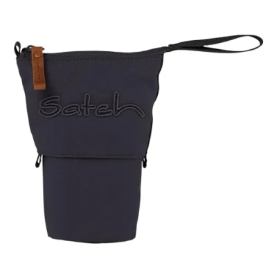 Afbeelding van satch Pencil Slider Extra groot met scheidingsvak, vak ritssluiting, penhouder, hoek, kijkvenster voor schema, Nordic Grey grijs