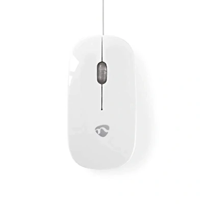 Afbeelding van Nedis Mswd200Wt Bedrade Muis 1000 Dpi 3 Knops Wit