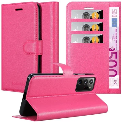 Afbeelding van Cadorabo Hoesje geschikt voor Samsung Galaxy NOTE 20 PLUS in KERSEN ROZE Beschermhoes met magnetische sluiting, standfunctie en kaartvakje Book Case Cover Etui