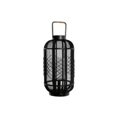 Afbeelding van Kaarshouder Home ESPRIT Zwart Metaal 25,5 x 46,5 cm