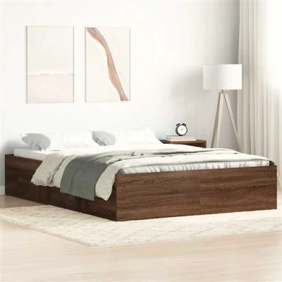 Afbeelding van vidaXL Bedframe bruin eikenkleur 160x200 cm