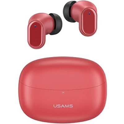 Afbeelding van USAMS Bluetooth 5.1 TWS BH serie hoofdtelefoon draadloos rood/rood BHUBH03