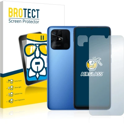 Afbeelding van BROTECT Screenprotector voor Xiaomi Redmi 10C (Voor+Camera) Folie Beschermfolie Beschermglas transparant
