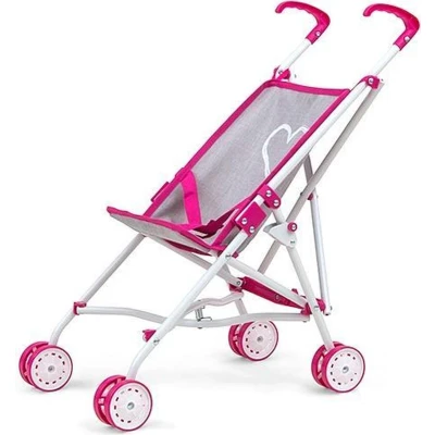 Afbeelding van Milly Mally Poppenwagen Julia Prestige 54 Cm Roze/grijs