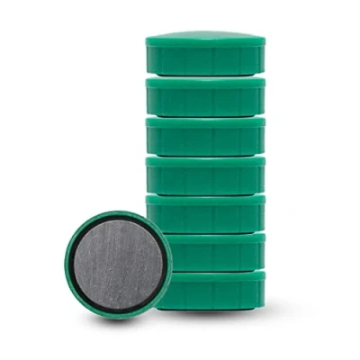 Afbeelding van MAUL magneet Solid 20mm trekkracht 300gr blister 8 groen magneten