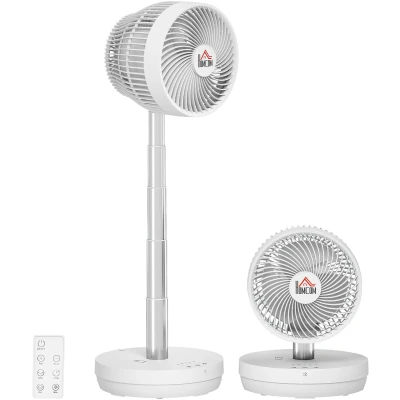 Afbeelding van HOMCOM Tafelventilator ABS 22x22x69cm Wit
