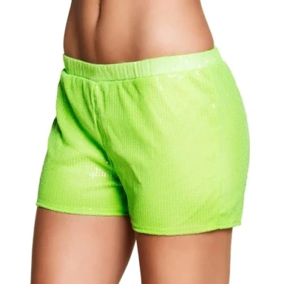 Afbeelding van Boland Hotpants Sequins neon groen (M) Volwassenen Danser/danseres 80&#039;s &amp; 90&#039;s Disco