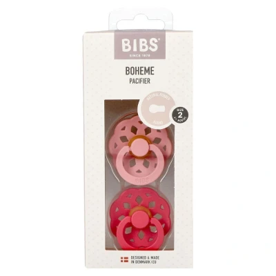 Image de Bibs 2 Sucette Boheme Duo Dusty Pink&amp;coral