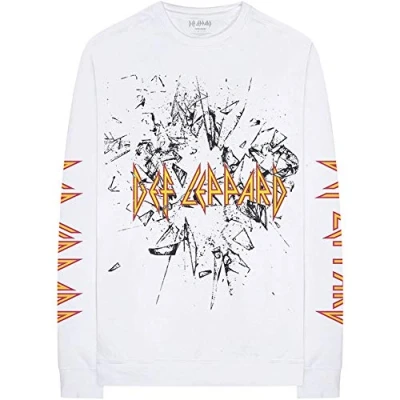 Afbeelding van Def Leppard Longsleeve shirt M Shatter Wit