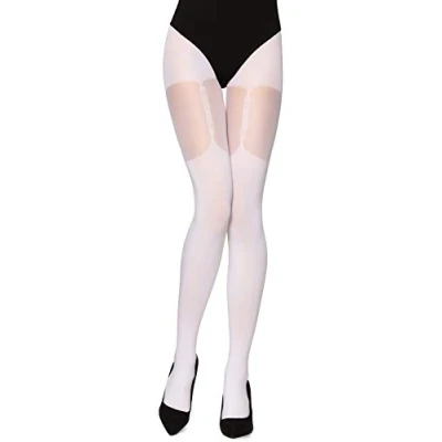 Afbeelding van Merry Style MS GB 260 Dames Panty 60 DEN Overknee Look Polyamide Wit M