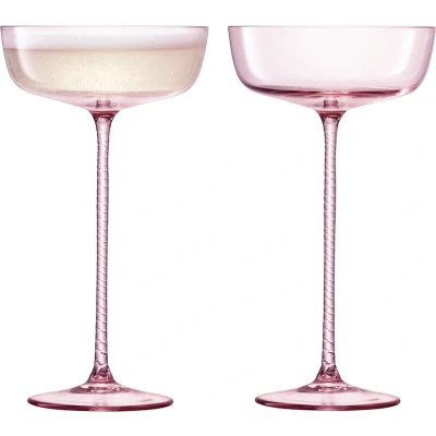Afbeelding van L.S.A. Champagne Theatre Glas 190 ml Set van 2 Stuks Pink / Glass