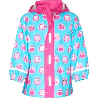 Afbeelding van Playshoes Regenjas, uilenjas, uniseks, kinderen, turquoise (turquoise 15)