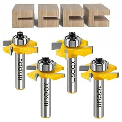 Afbeelding van WSOOX 4 stuks bovenfrezen 8 mm professionele schacht accessoires schijffrezen Ø 3 mm, 5 6