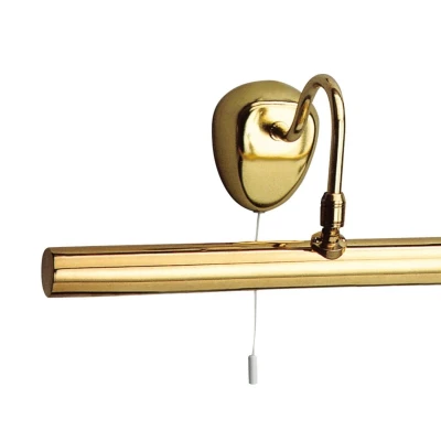 Afbeelding van Searchlight Picture Lights Wandverlichting Met Trekschakelaar 36 X 13 Cm Gepolijst Messing